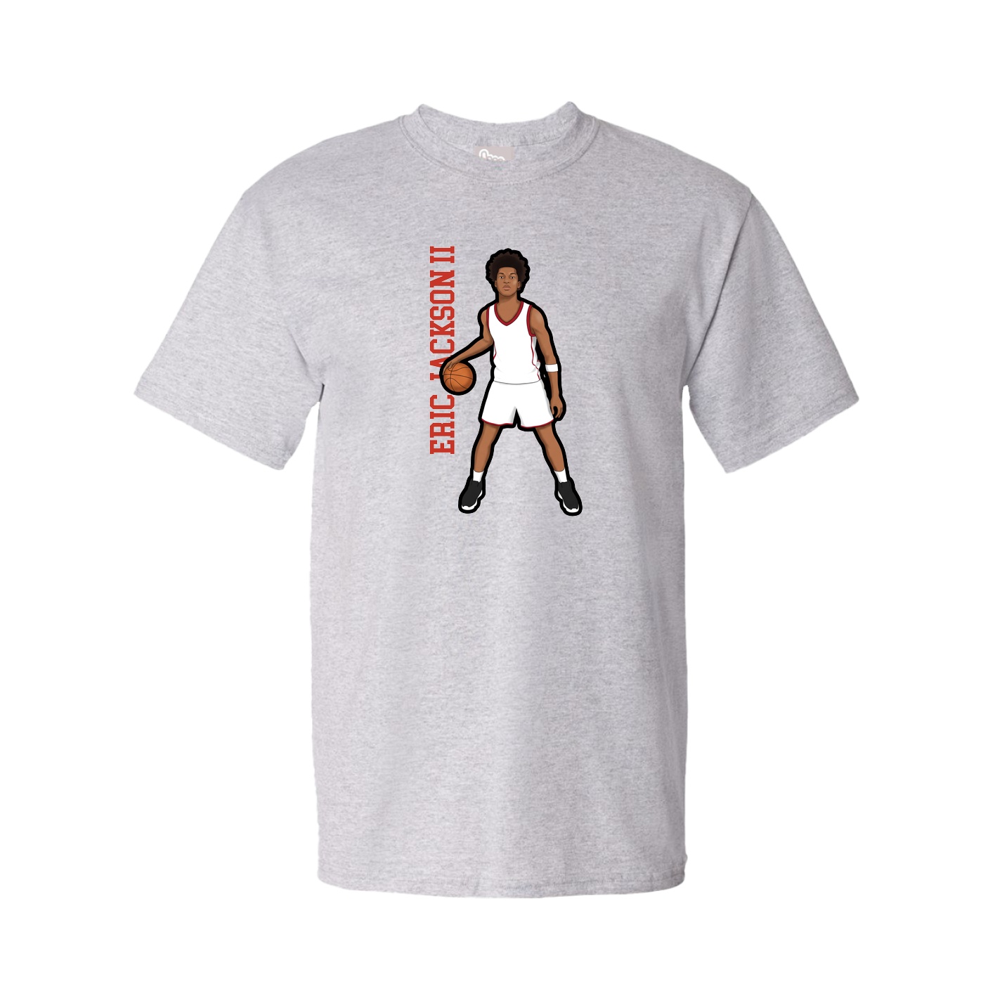 Tee — Name Vertical in Grey