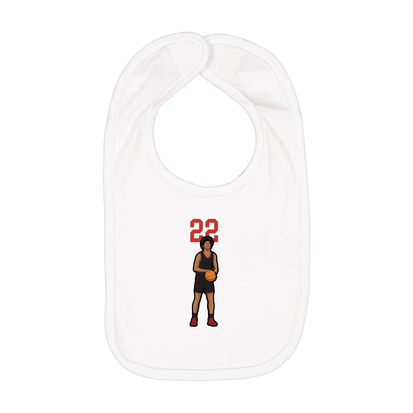 Infant Bib — Number Top in White