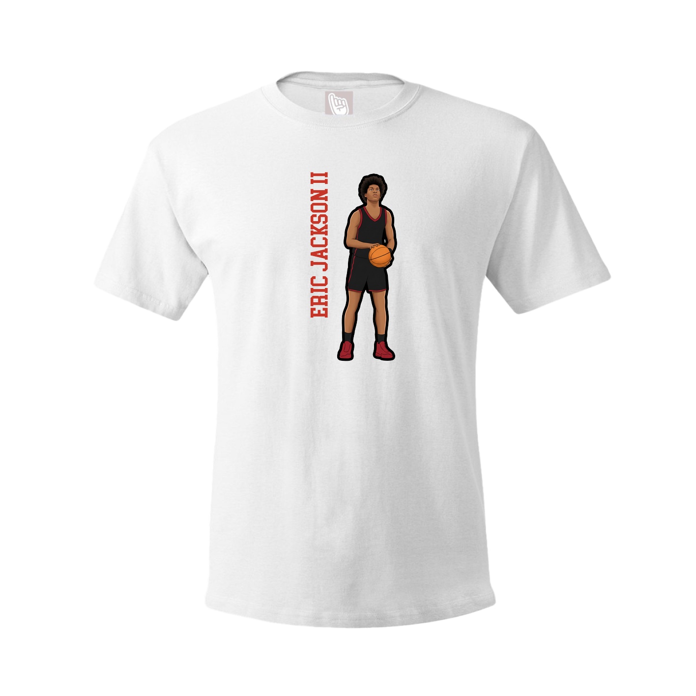 Youth Tee — Name Vertical in White