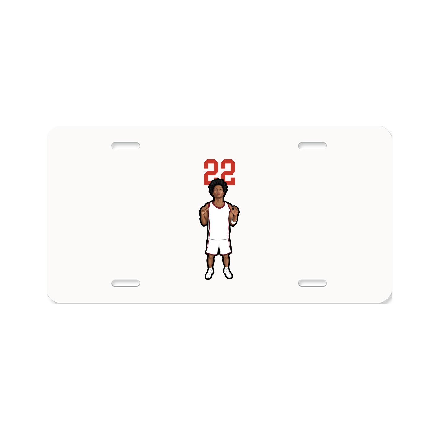 License Plate — Number Top in Classic