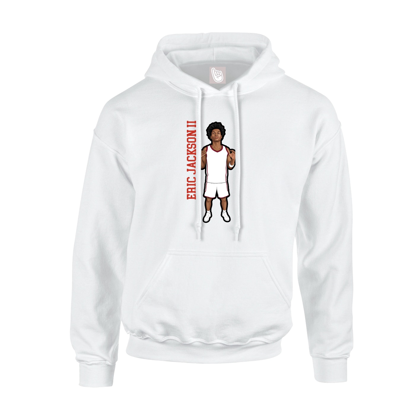 Youth Hoodie — Name Vertical in White