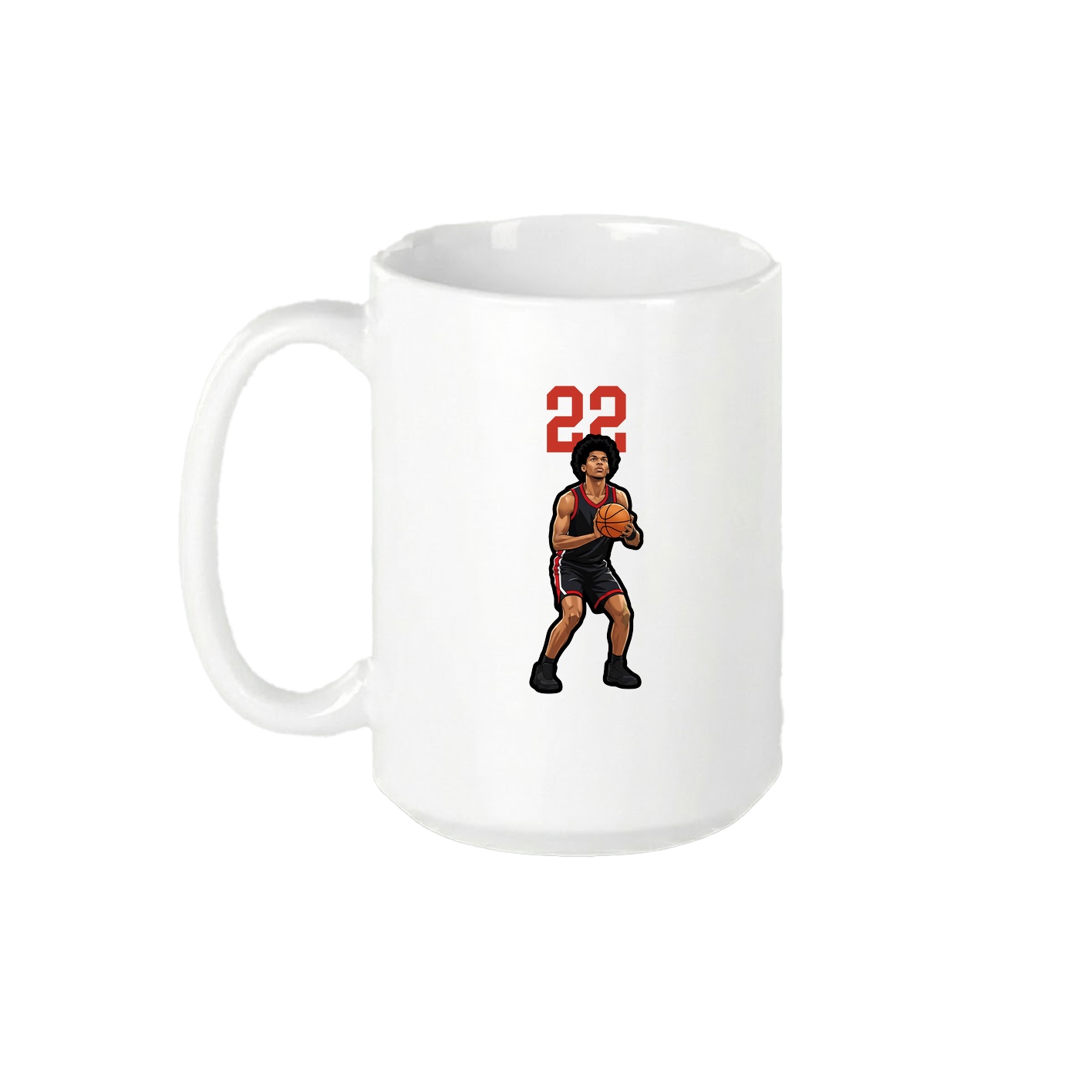 15oz Coffee Mug — Number Top in White