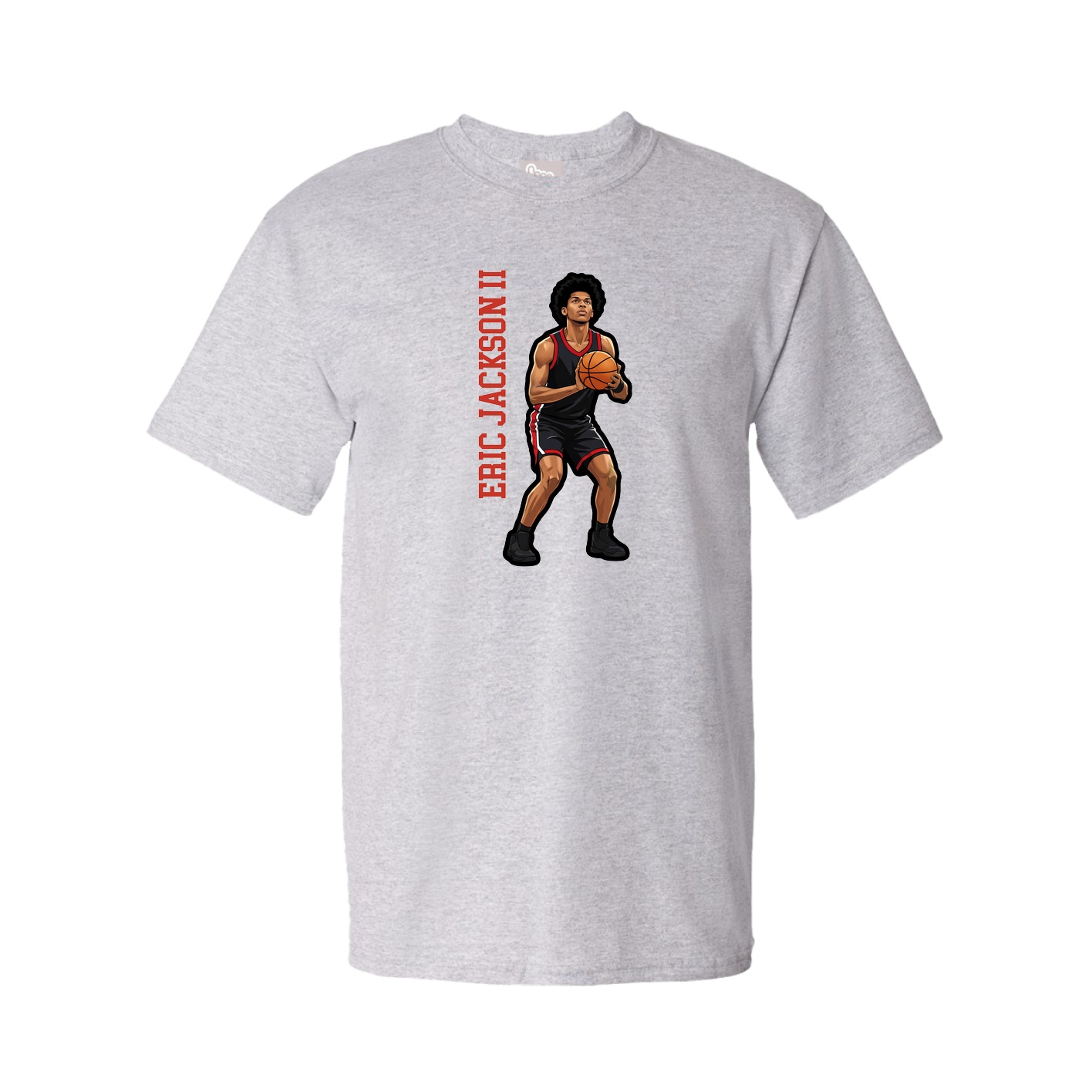 Tee — Name Vertical in Grey