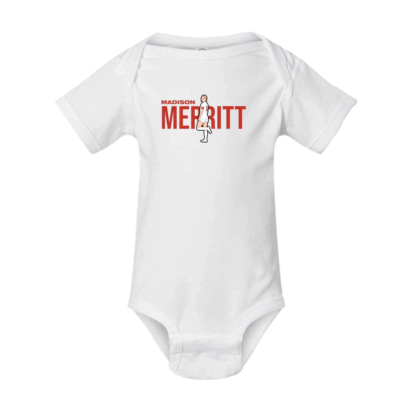 Baby Onesie — Player Name in White