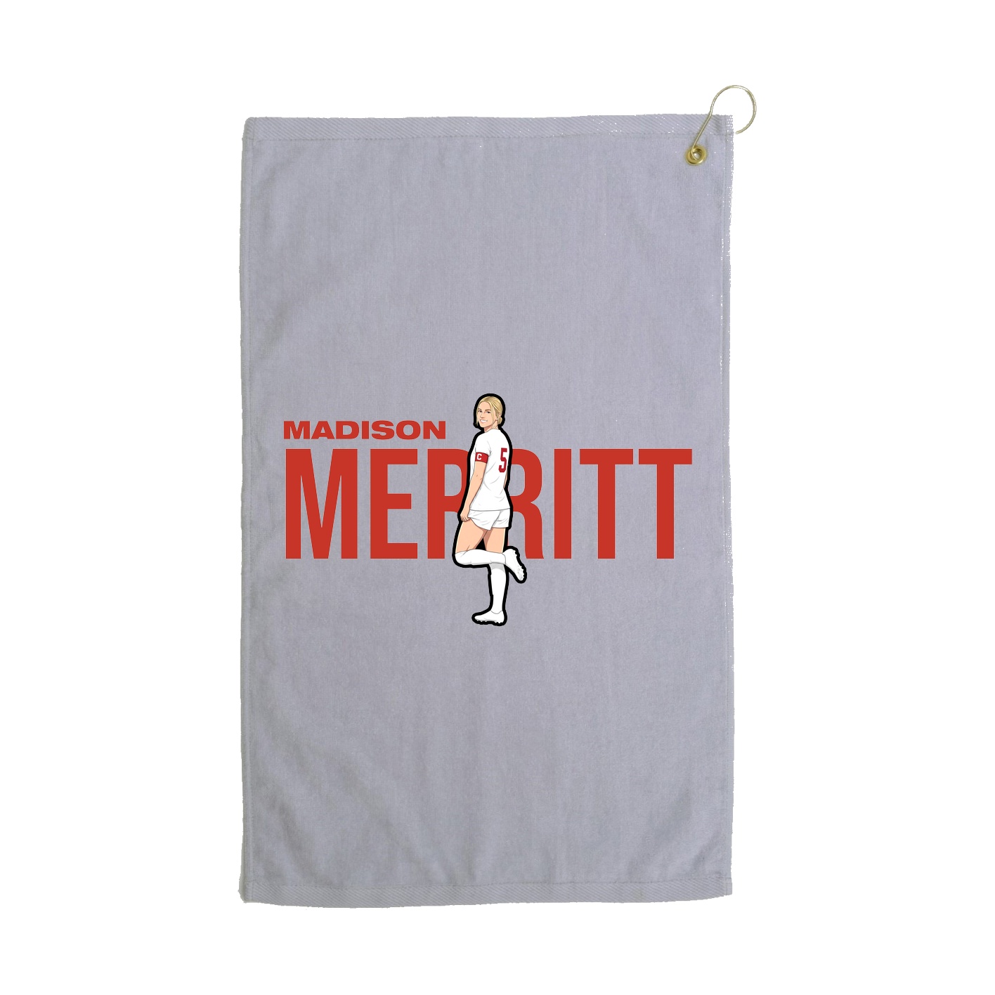 Golf Towel — Player Name in Grey