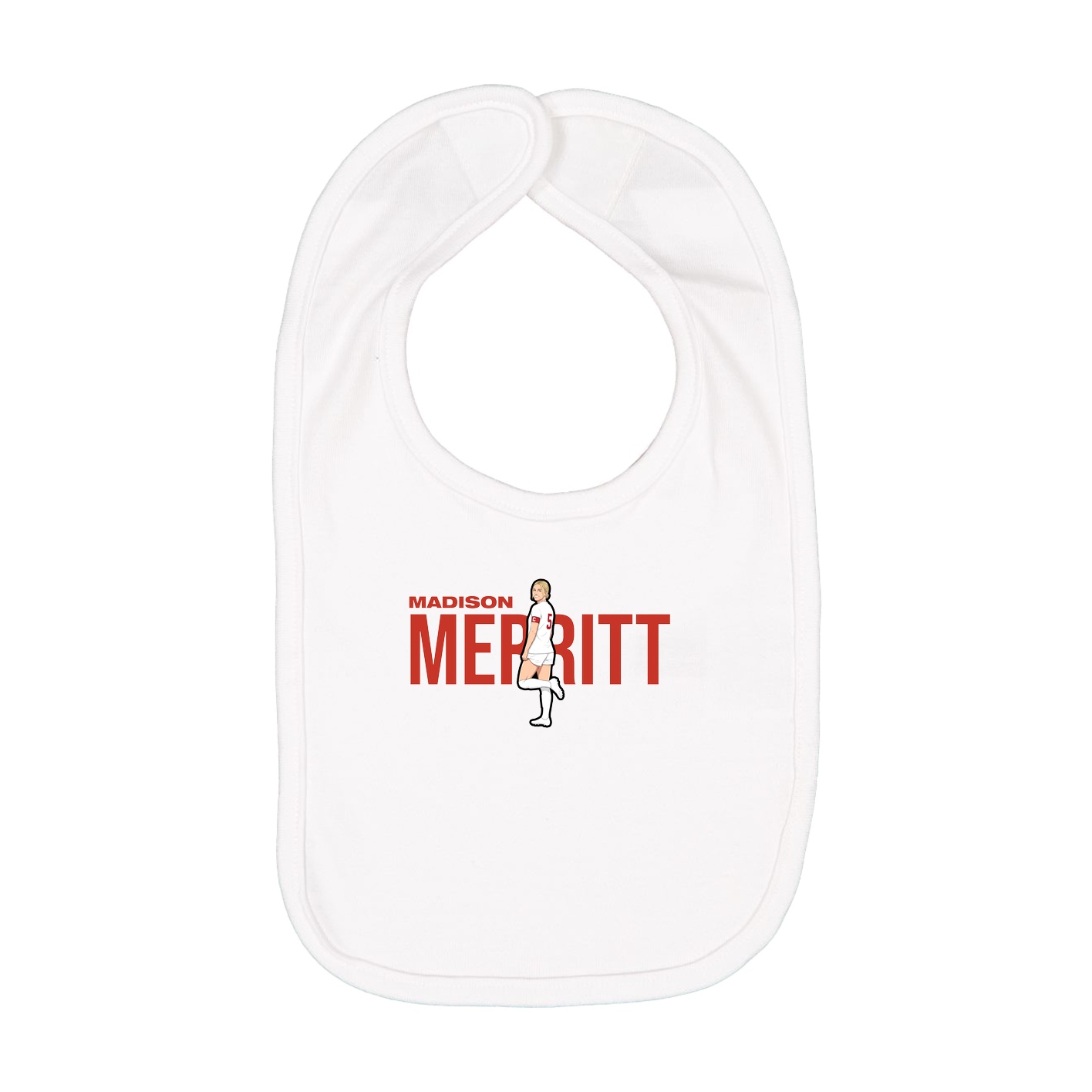 Infant Bib — Player Name in White