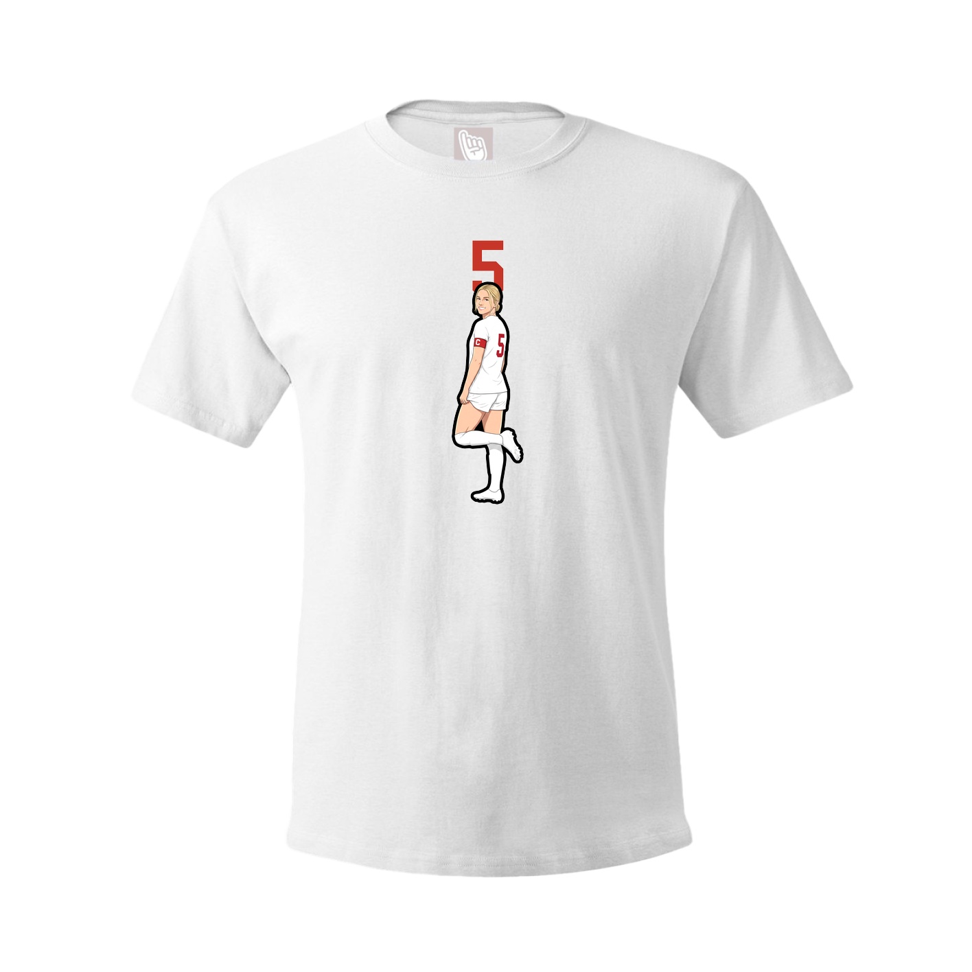 Youth Tee — Number Top in White