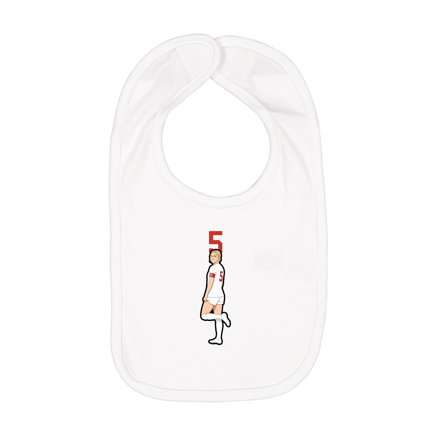 Infant Bib — Number Top in White