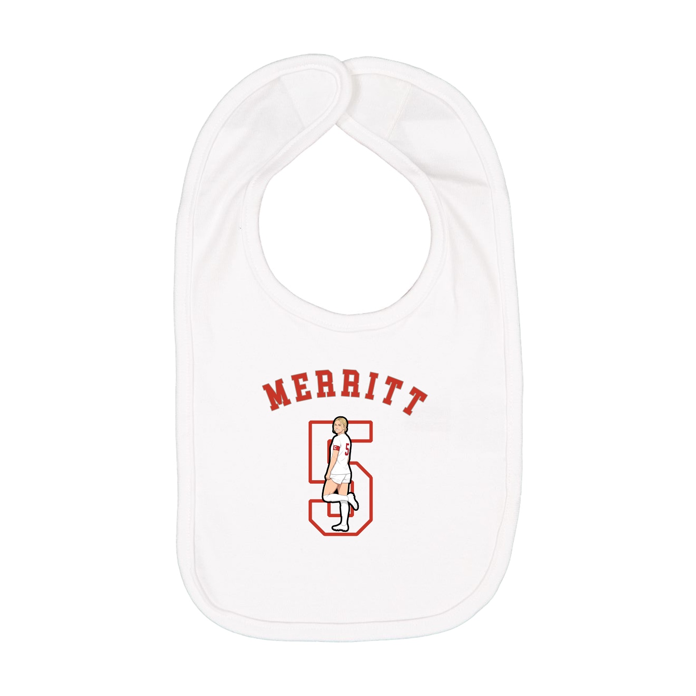 Infant Bib — Shirsey Arch in White