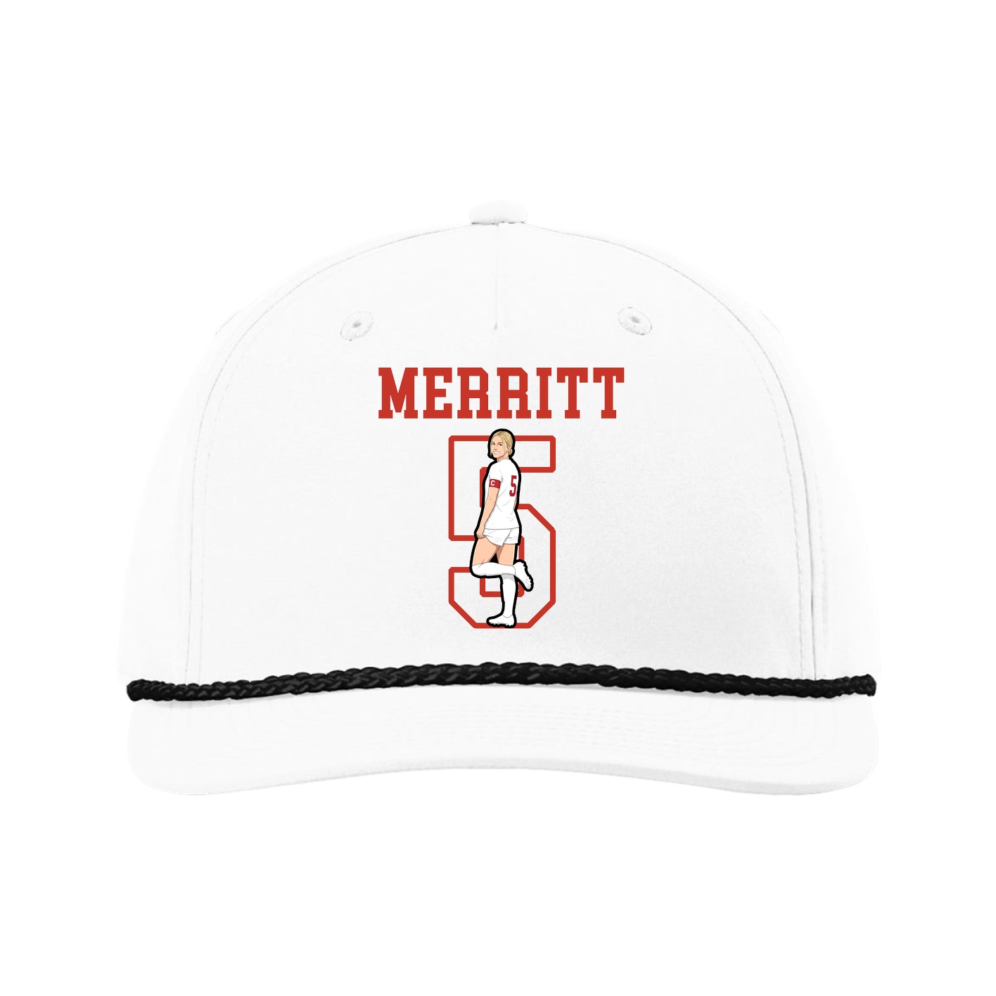 Five-Panel Classic Rope Cap — Shirsey in White