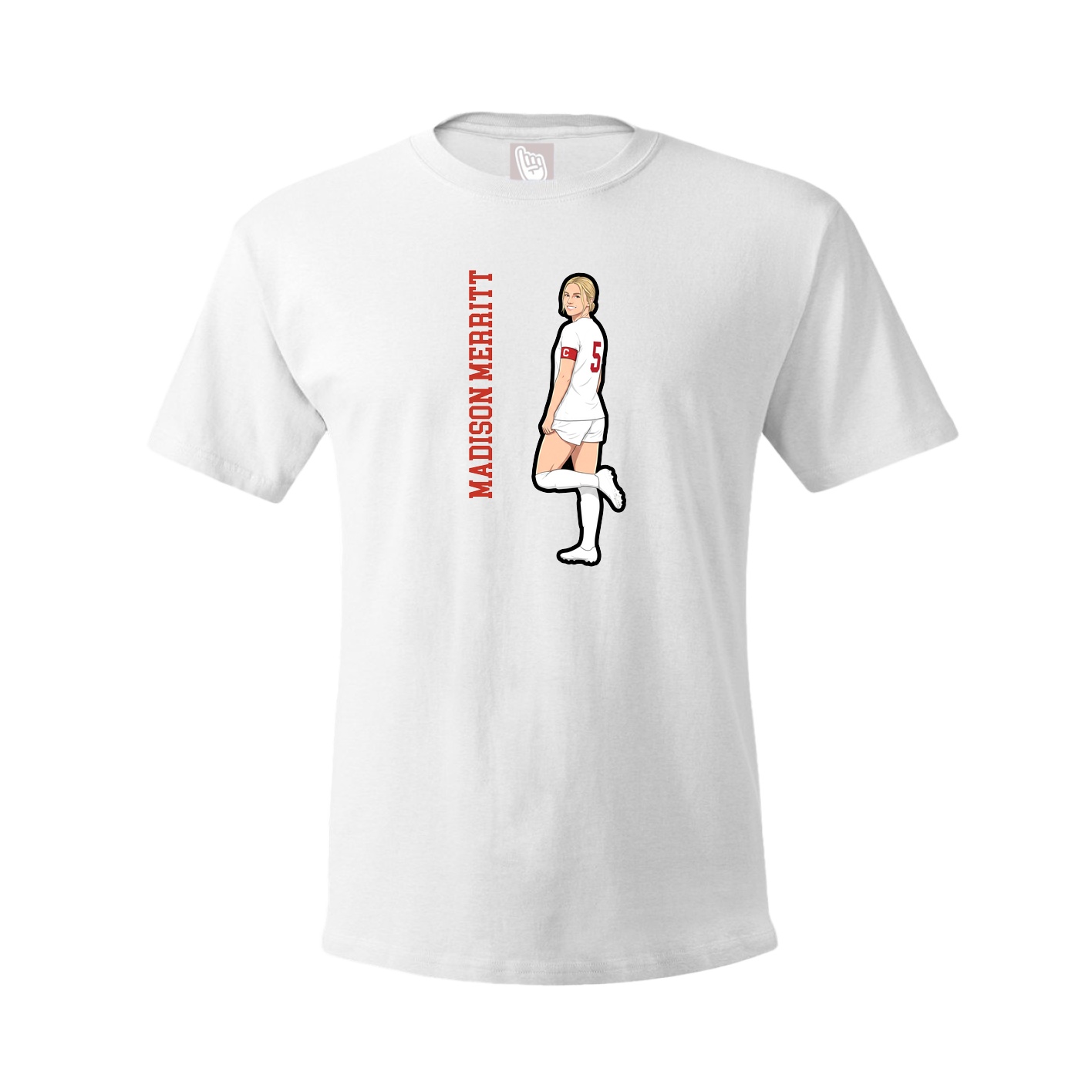 Tee — Name Vertical in White
