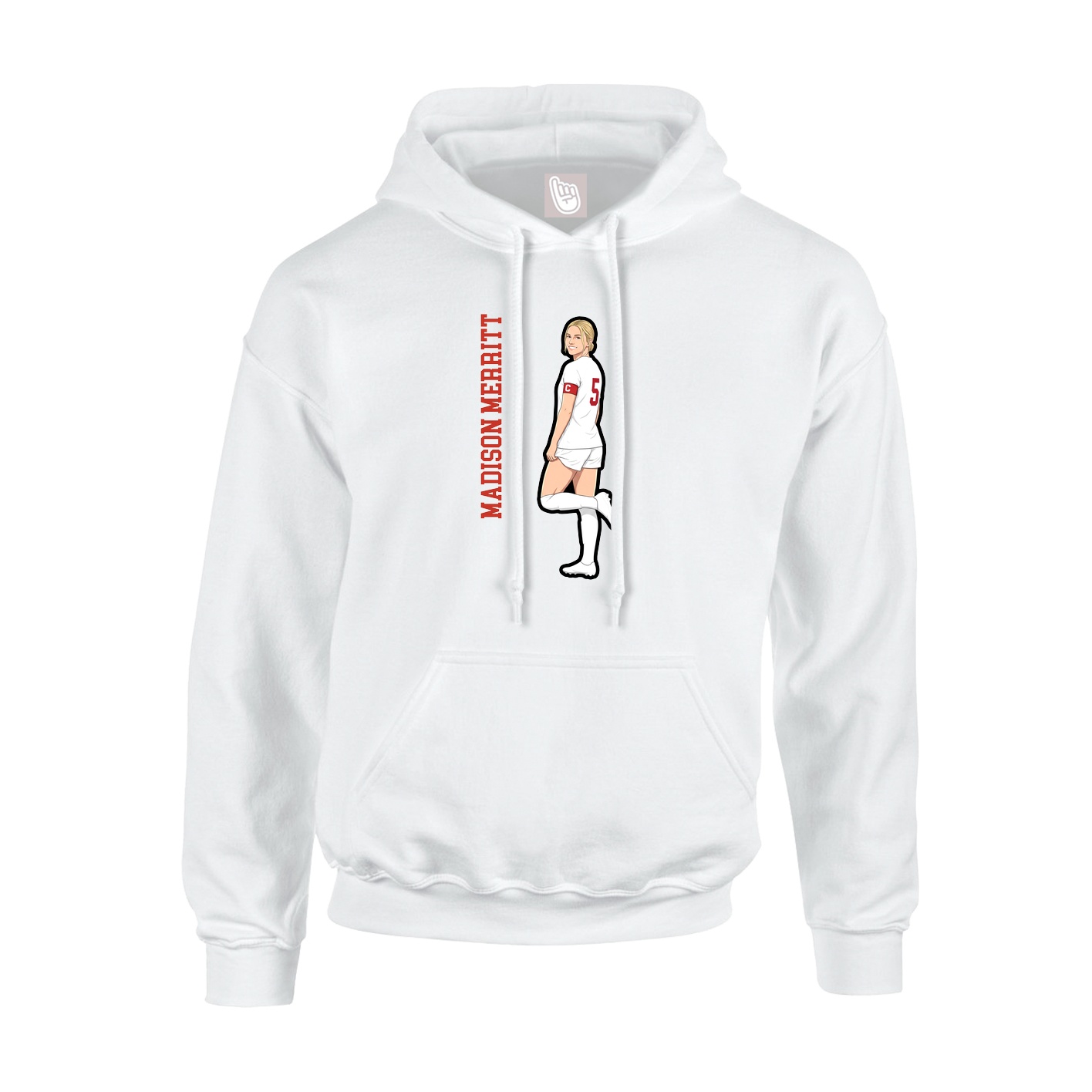 Hoodie — Name Vertical in White