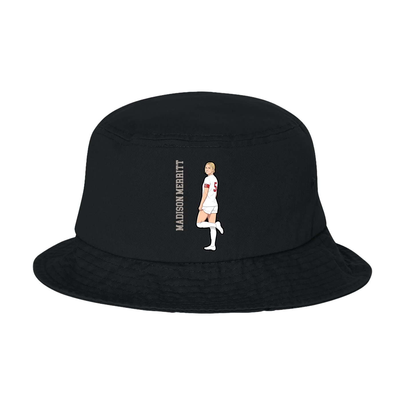 Bucket Cap — Name Vertical in Black