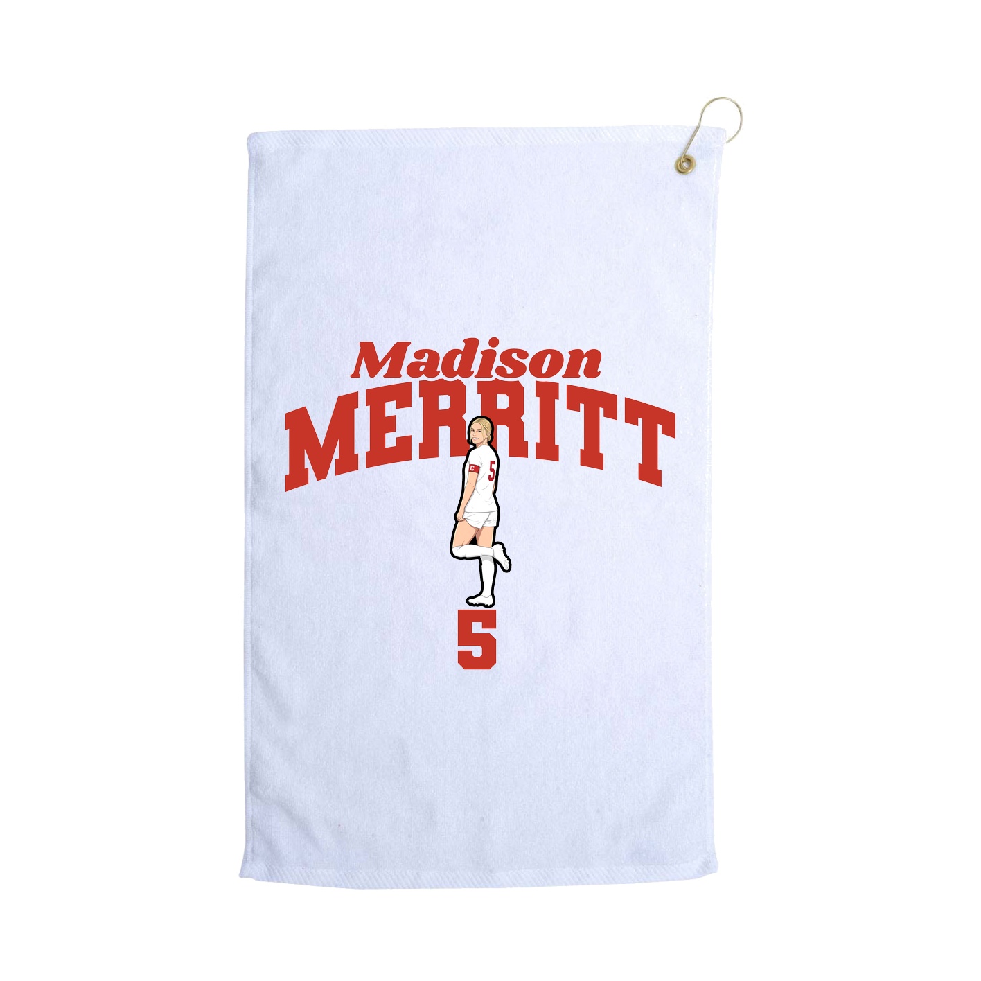 Golf Towel — Signature Arch in White