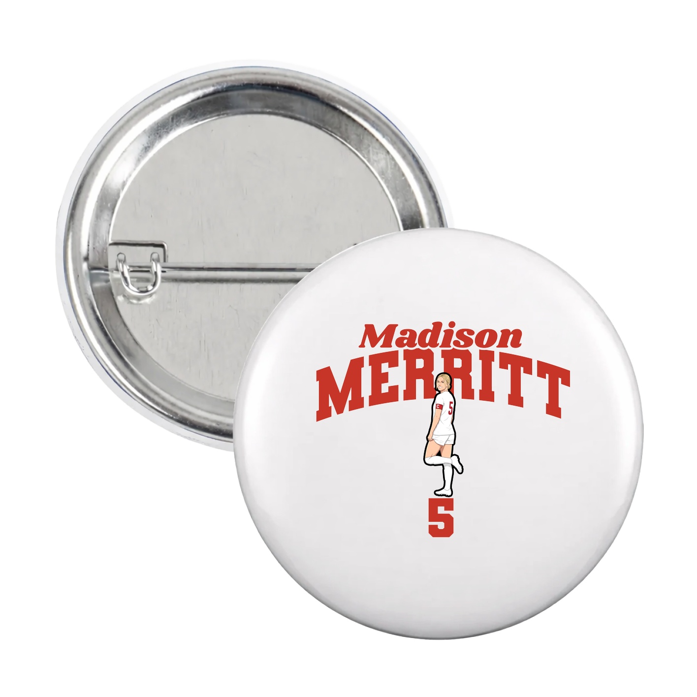 Game Day Button — Signature Arch in White