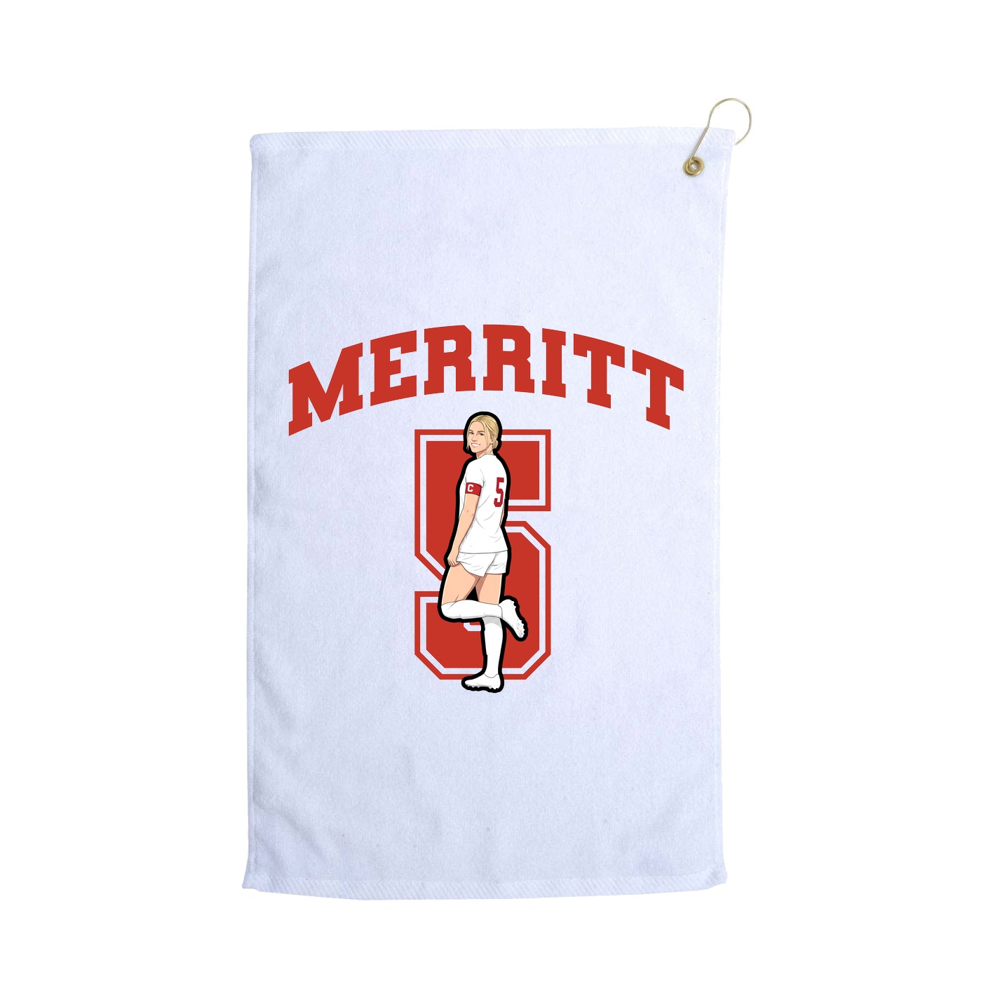 Golf Towel — Number in White