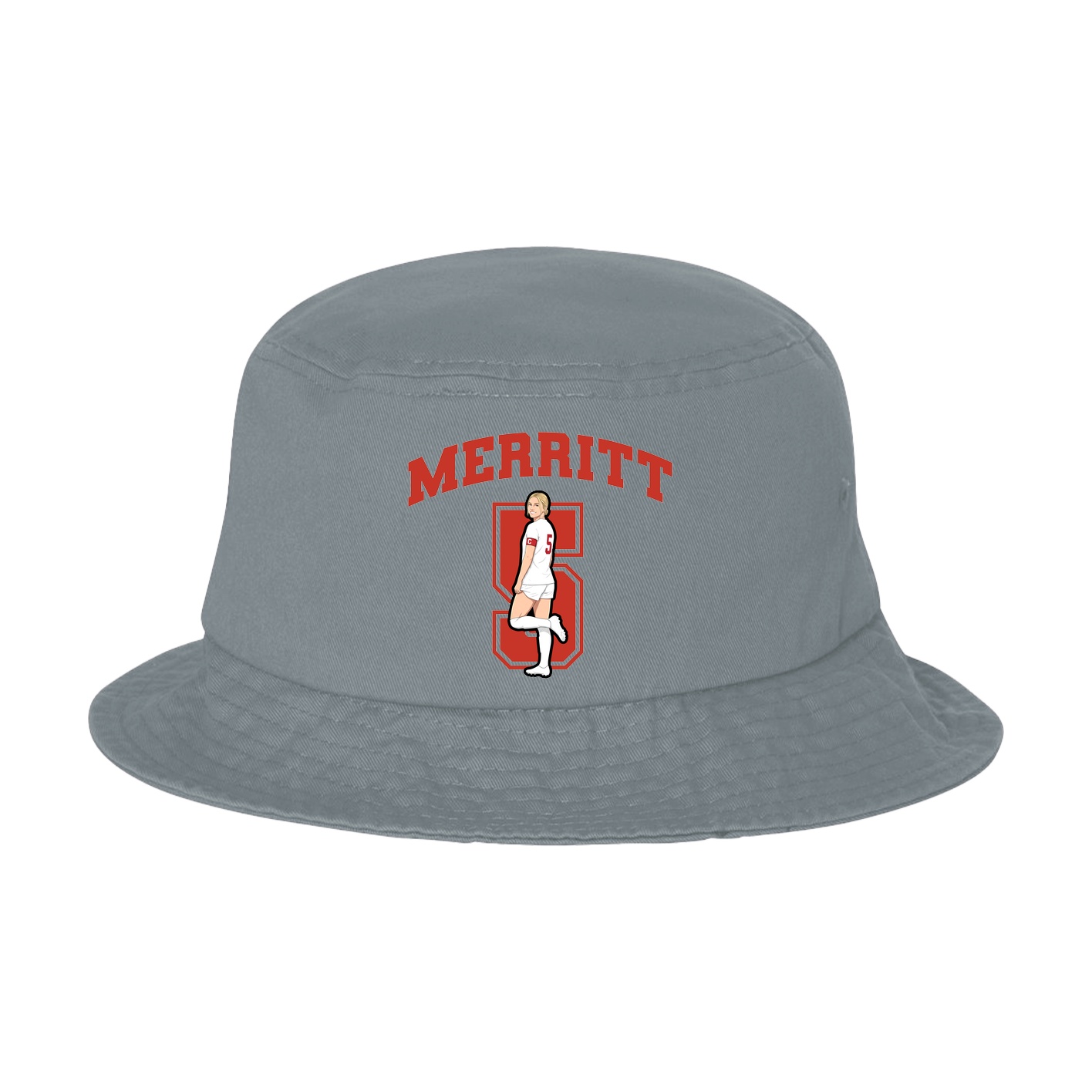 Bucket Cap — Number in Grey