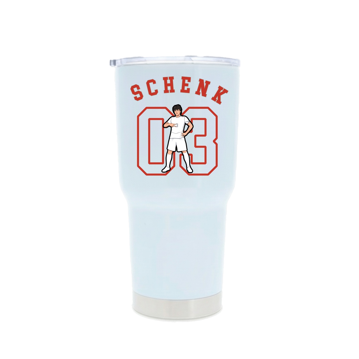 30oz Stainless Steel Tumbler — Shirsey Arch in White