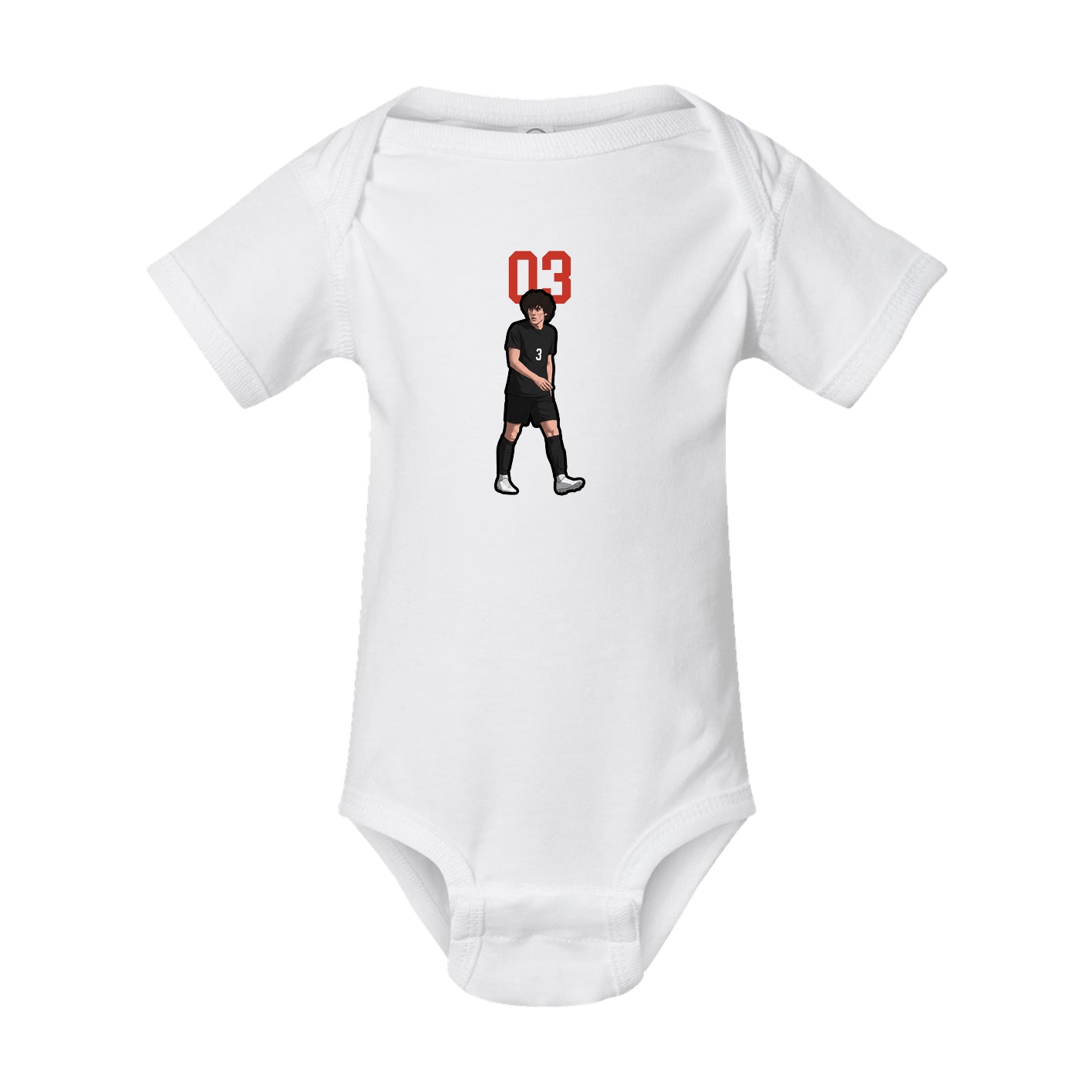 Baby Onesie — Number Top in White