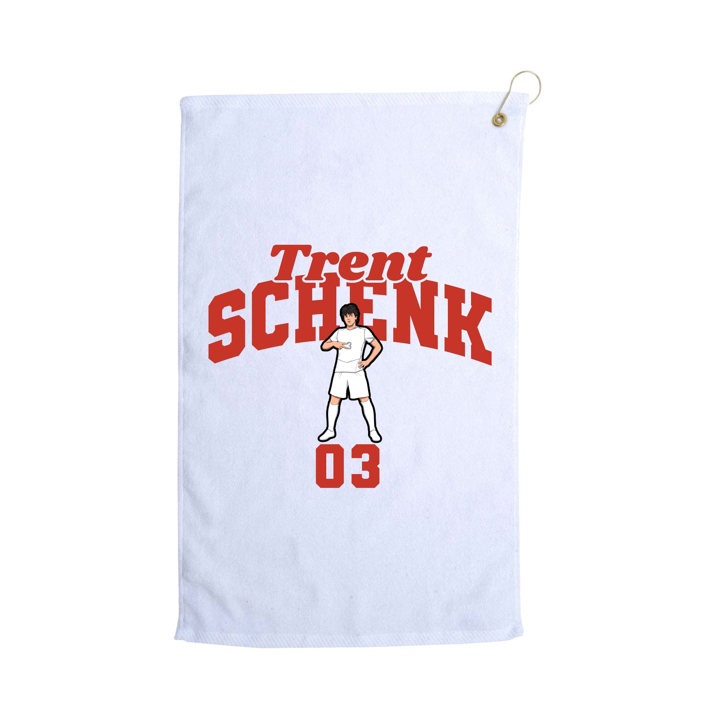Golf Towel — Signature Arch in White
