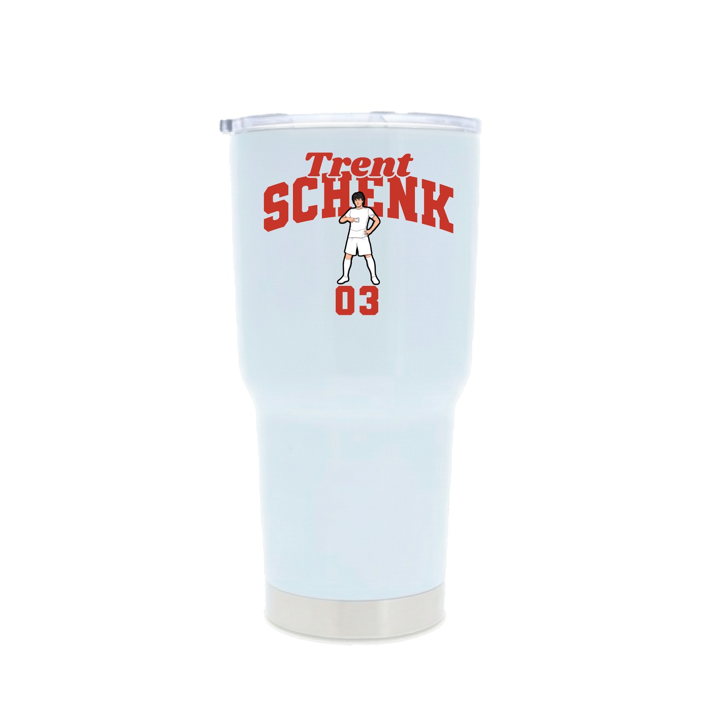 30oz Stainless Steel Tumbler — Signature Arch in White