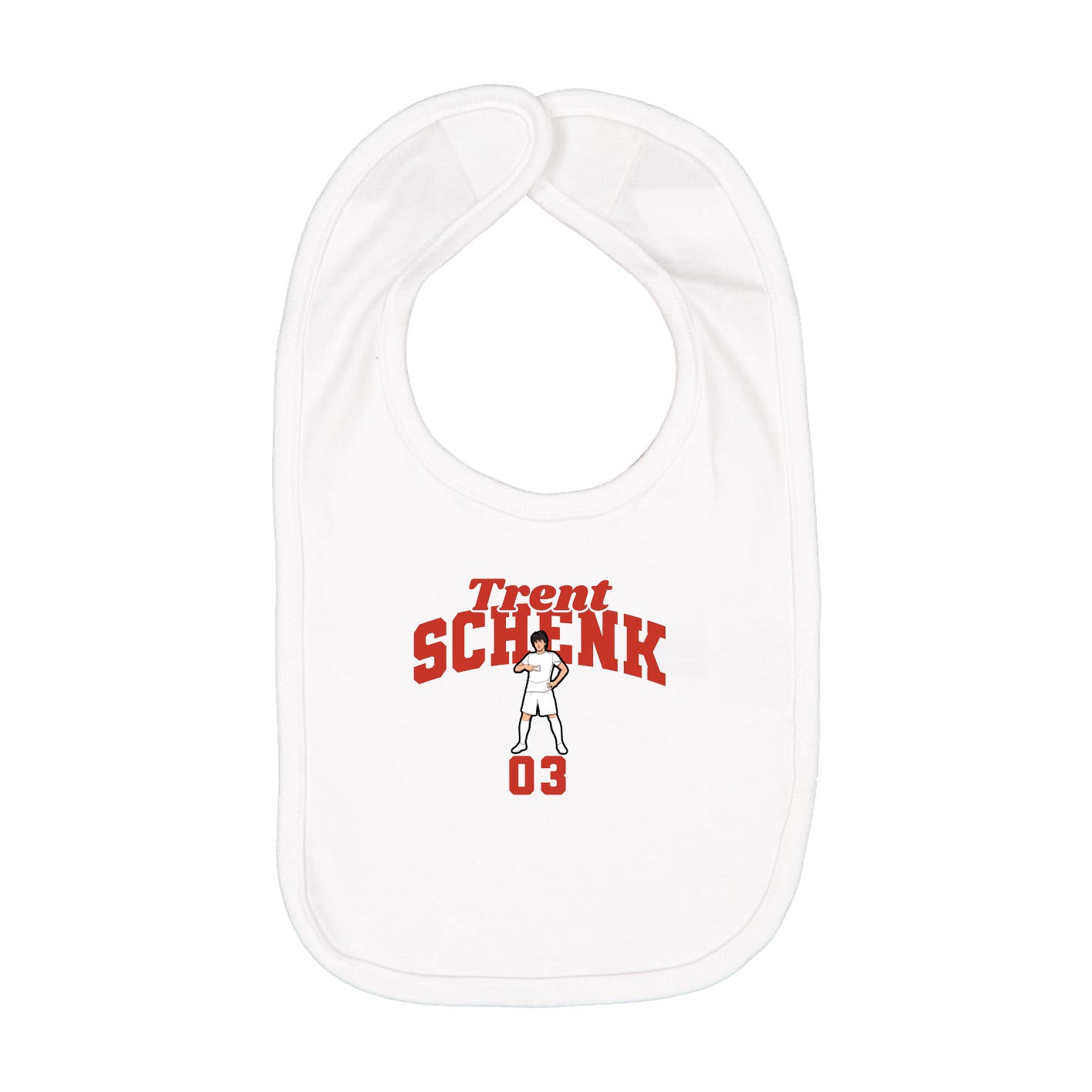 Infant Bib — Signature Arch in White