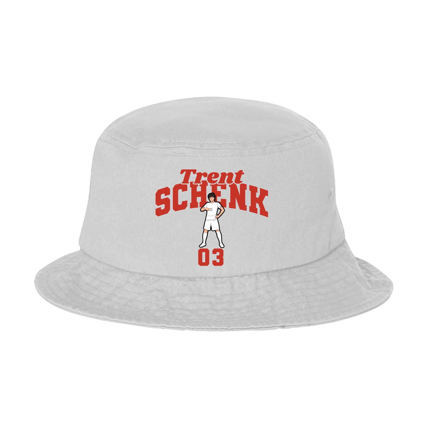 Bucket Cap — Signature Arch in White