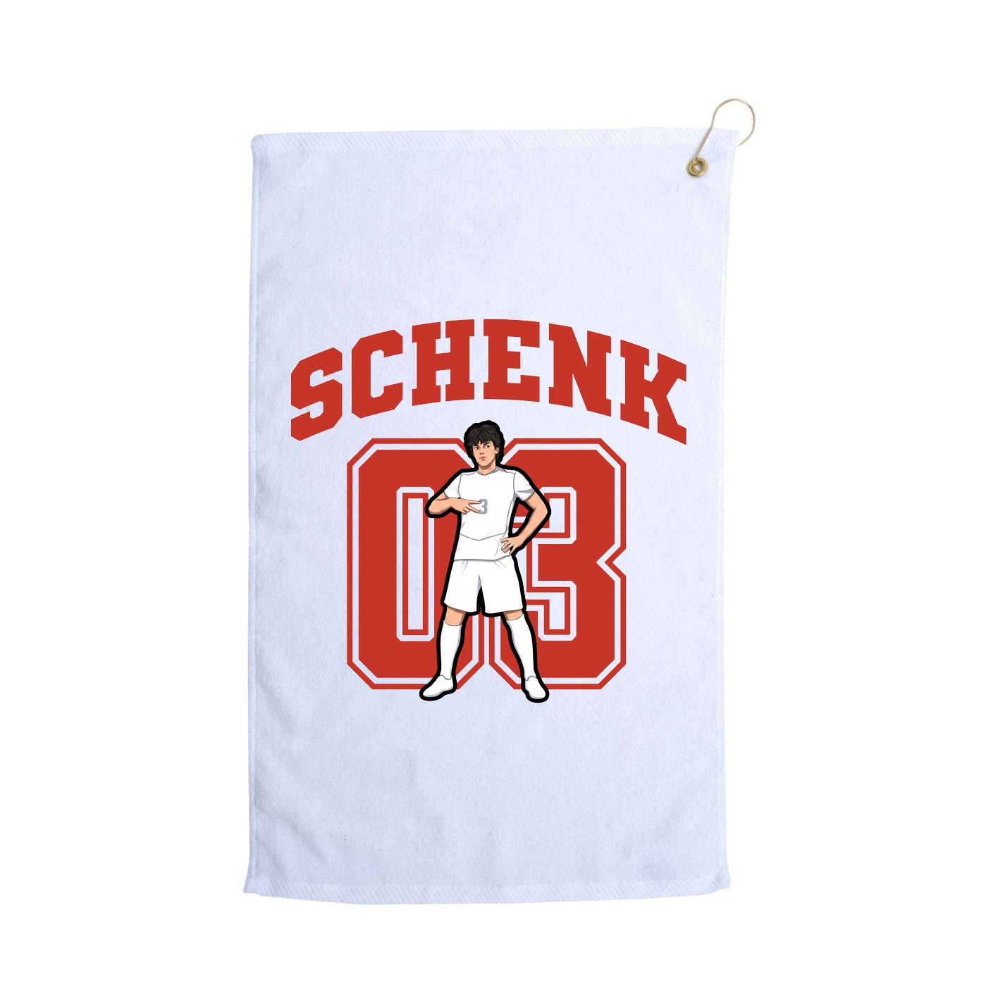 Golf Towel — Number in White