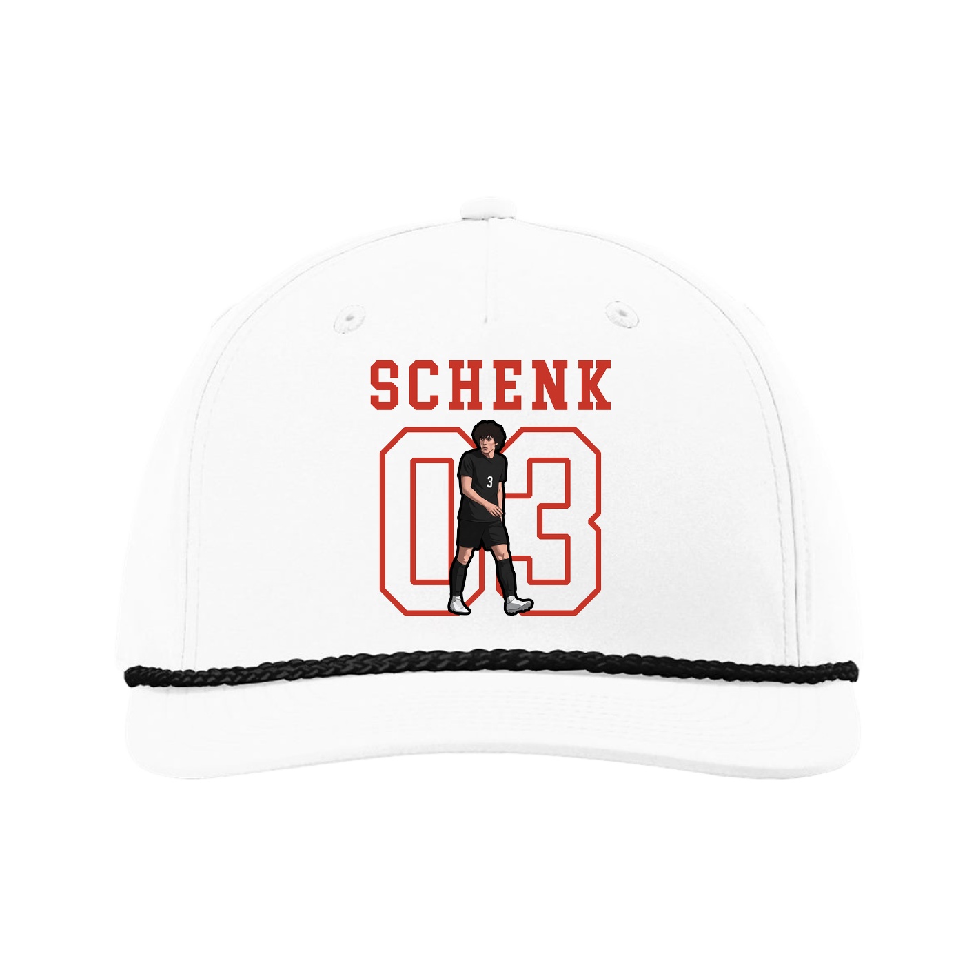 Five-Panel Classic Rope Cap — Shirsey in White