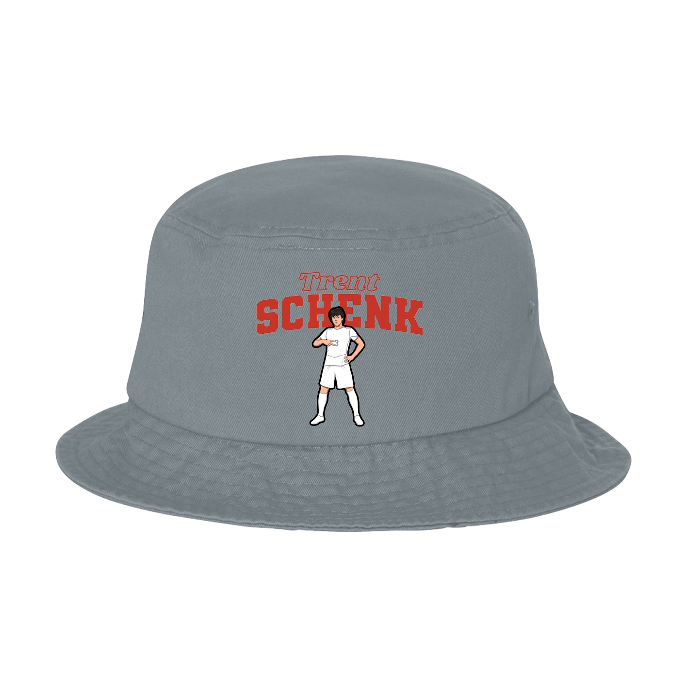 Bucket Cap — Name Arch in Grey