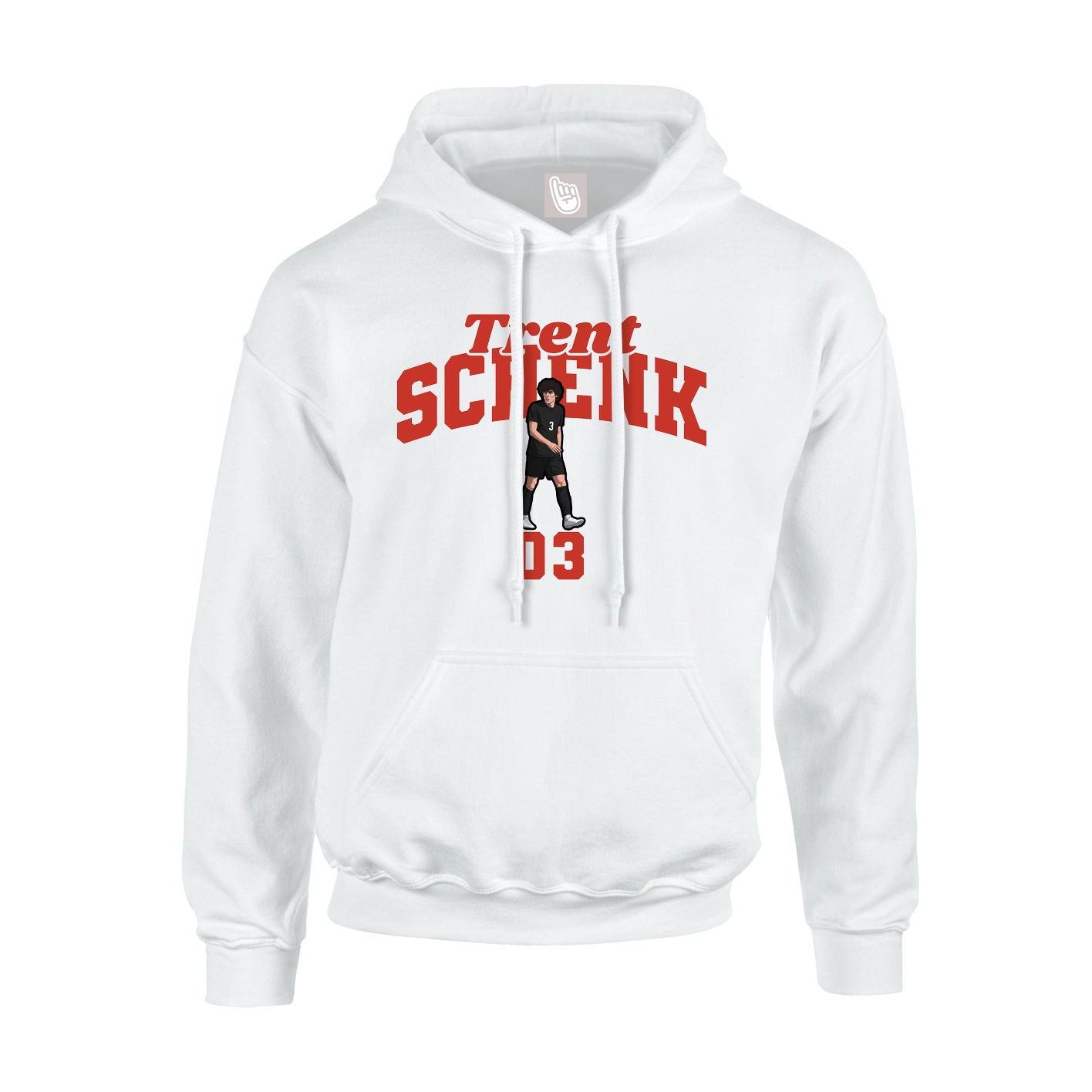 Hoodie — Signature Arch in White