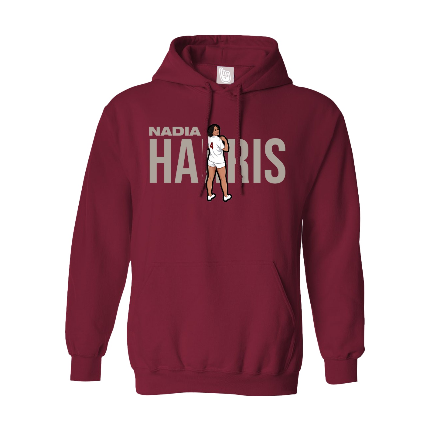 Hoodie — Player Name in Cardinal