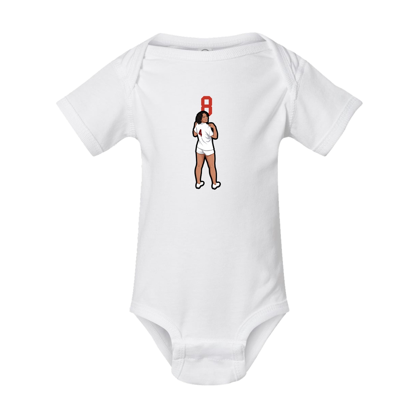 Baby Onesie — Number Top in White