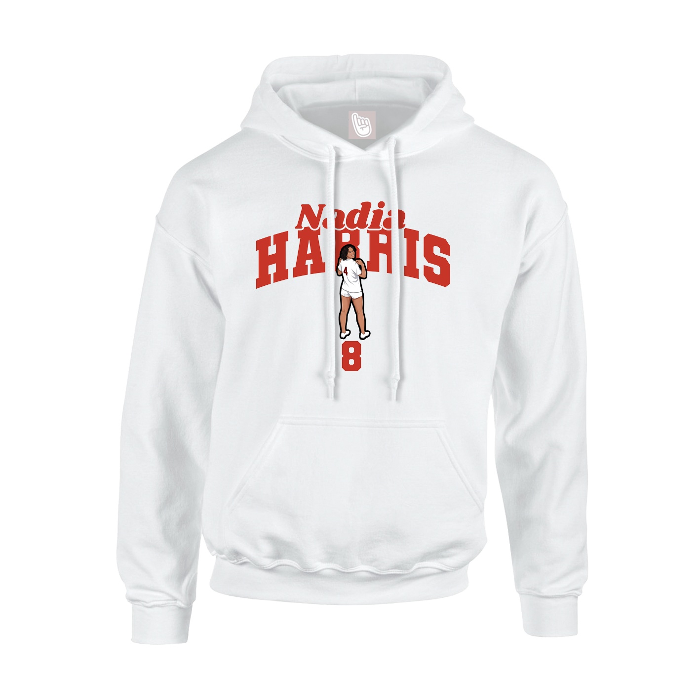 Youth Hoodie — Signature Arch in White