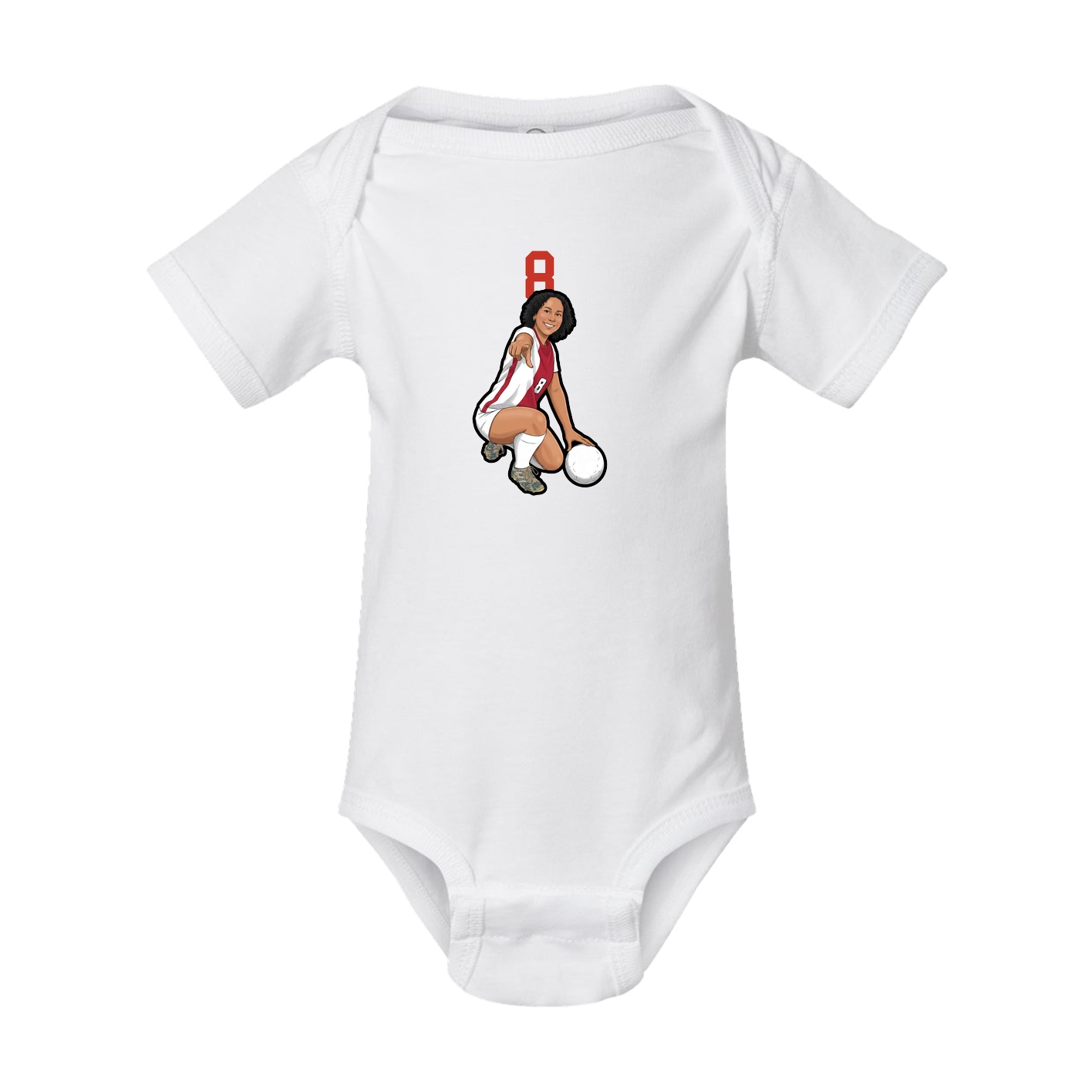 Baby Onesie — Number Top in White