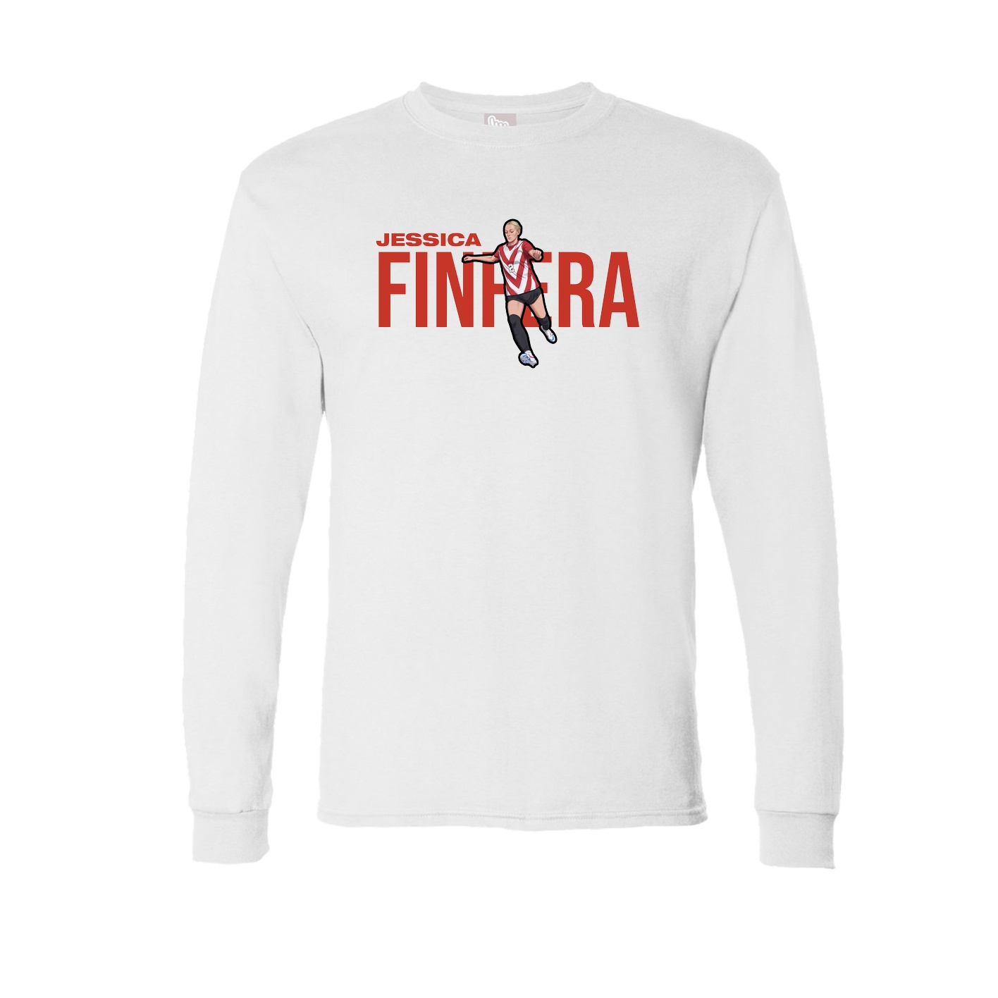 Long Sleeve Tee — Player Name in White