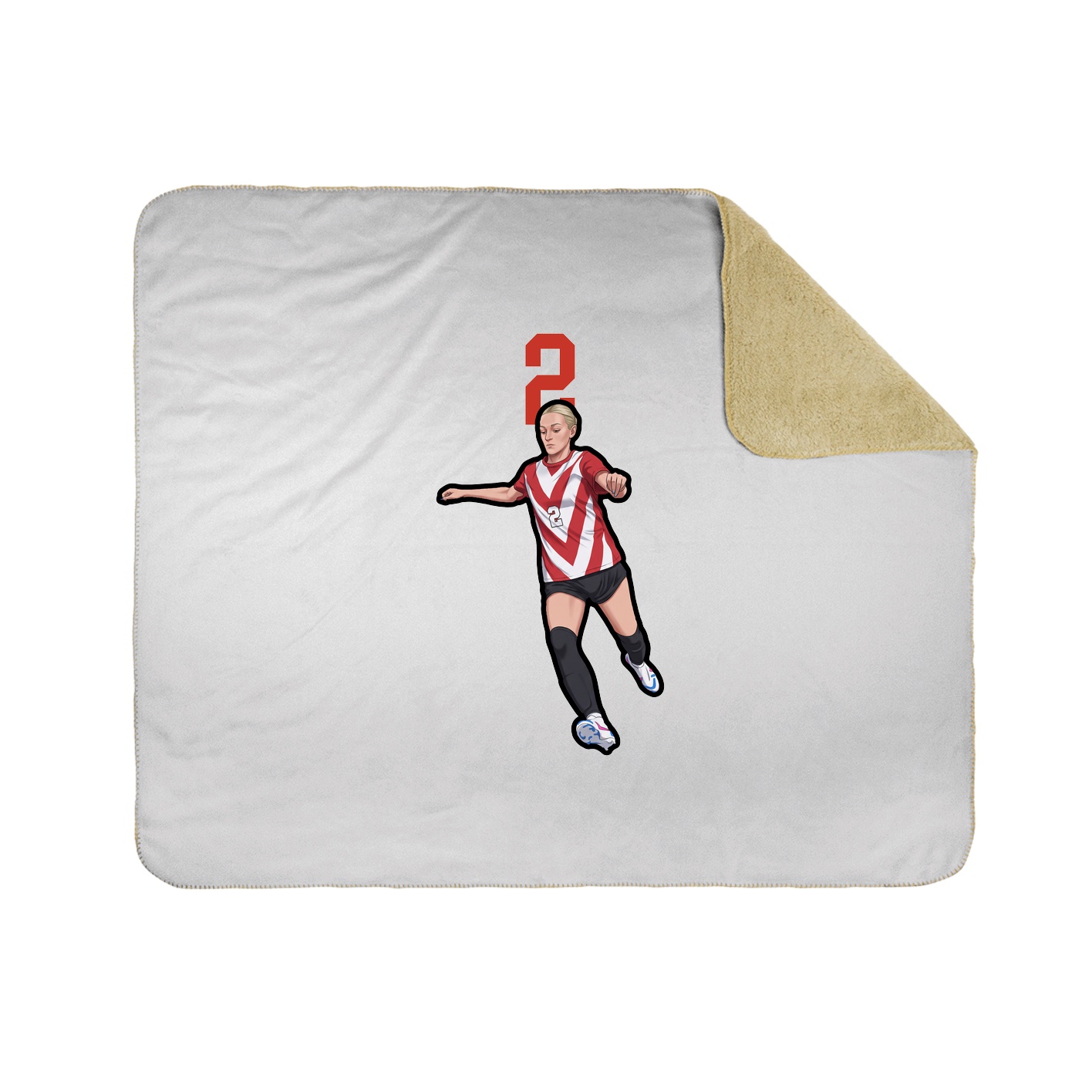 Throw Blanket — Number Top in White