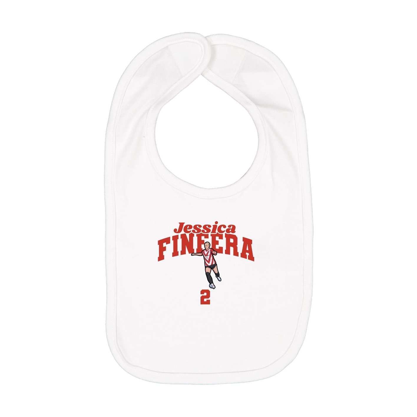 Infant Bib — Signature Arch in White