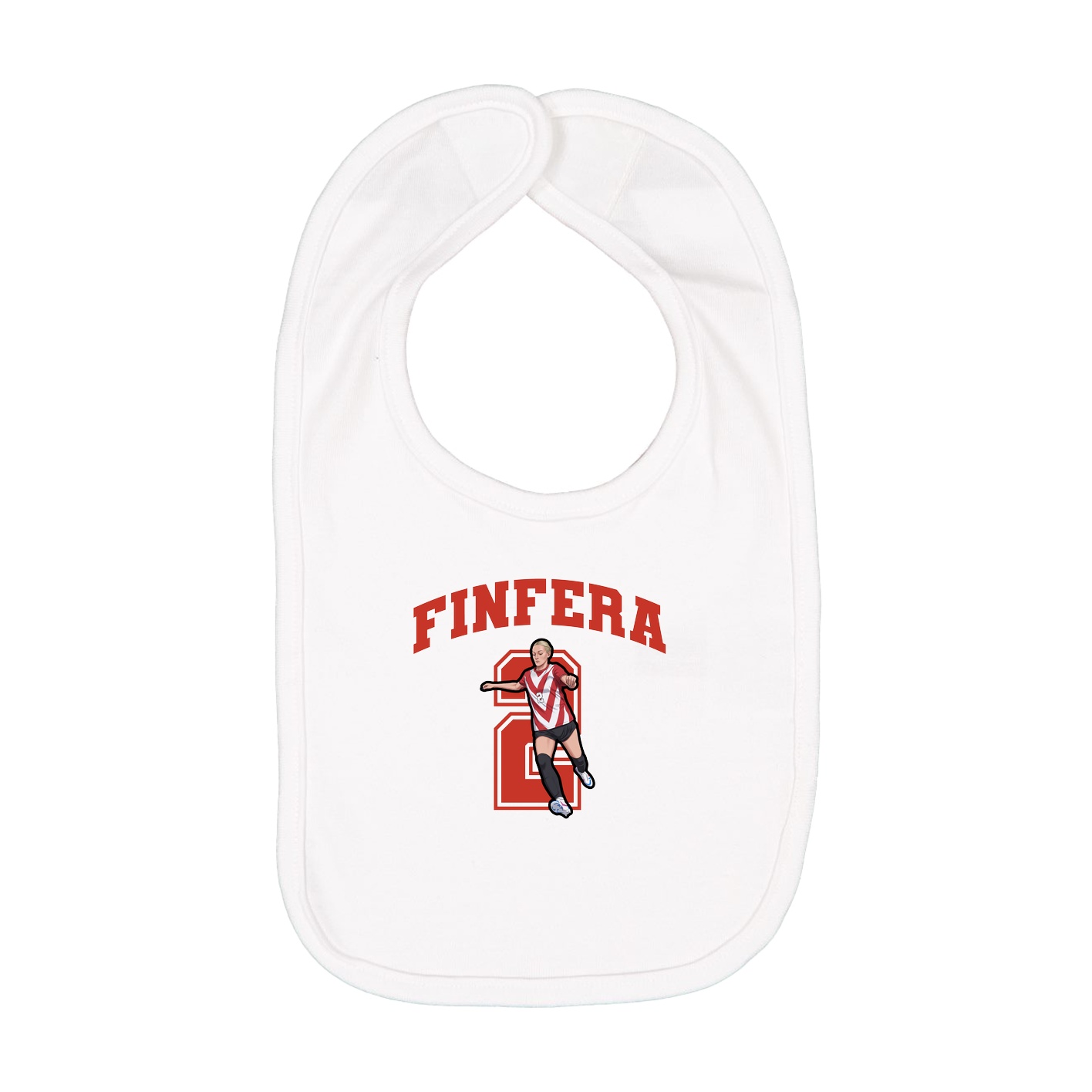 Infant Bib — Number in White