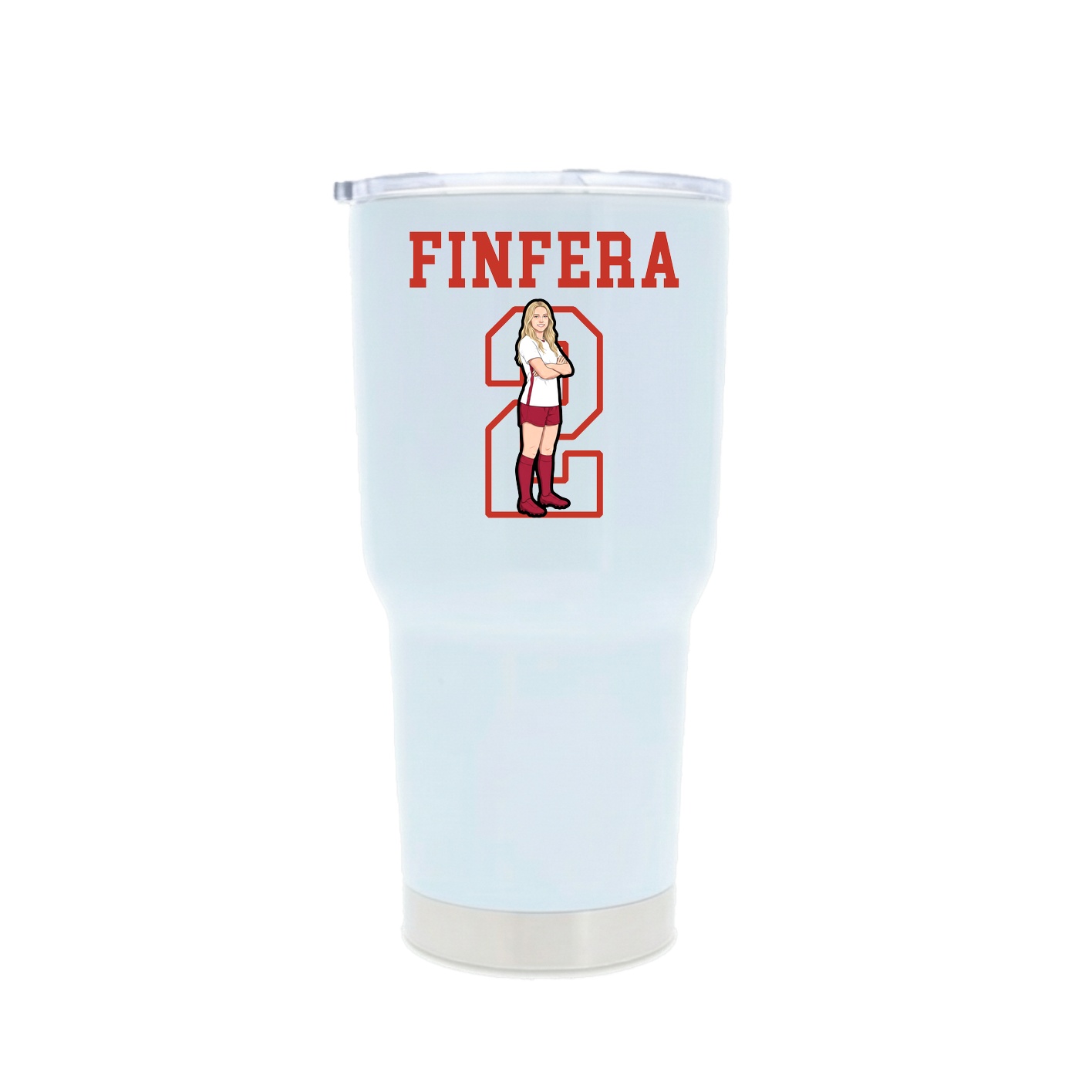 30oz Stainless Steel Tumbler — Shirsey in White