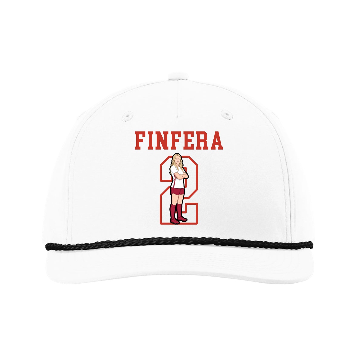 Five-Panel Classic Rope Cap — Shirsey in White