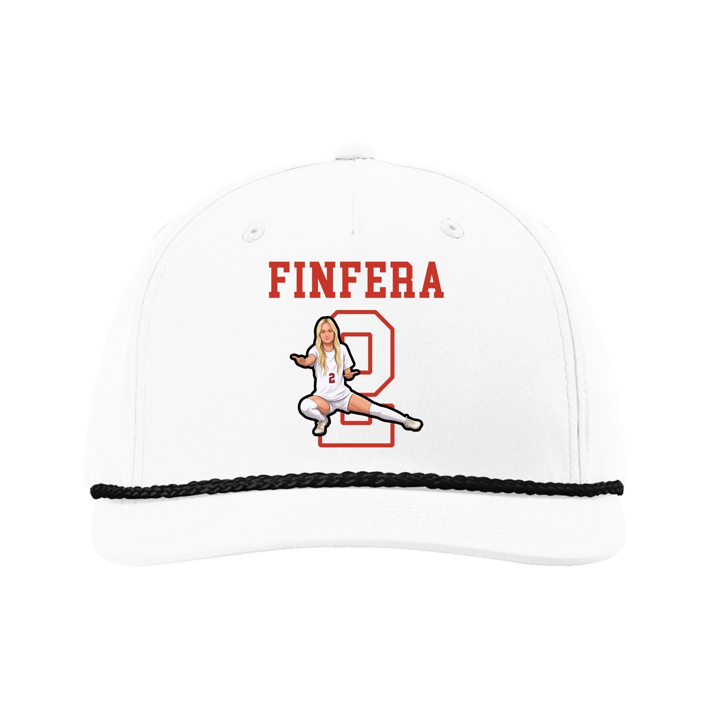 Five-Panel Classic Rope Cap — Shirsey in White