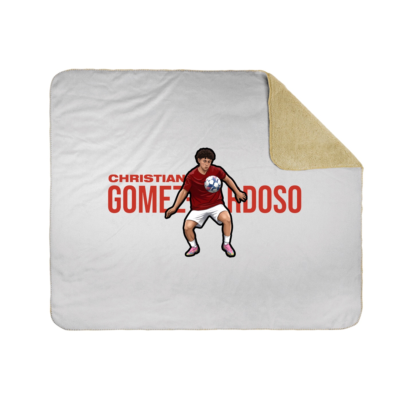Throw Blanket — Player Name in White