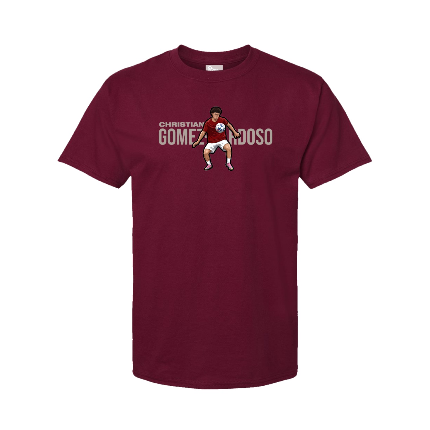 Youth Tee — Player Name in Cardinal
