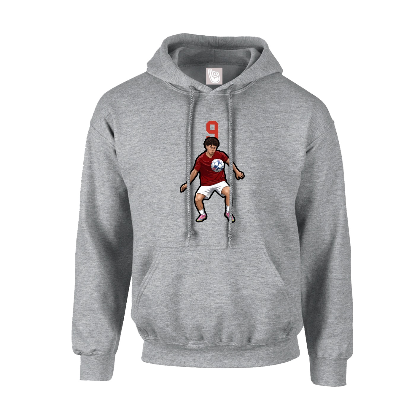 Hoodie — Number Top in Grey