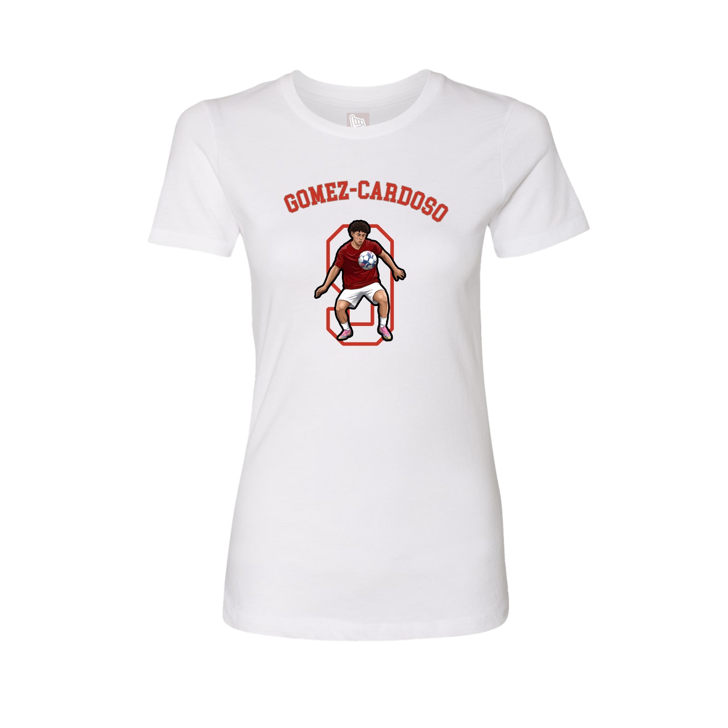 Fitted Women's Tee — Shirsey Arch in White