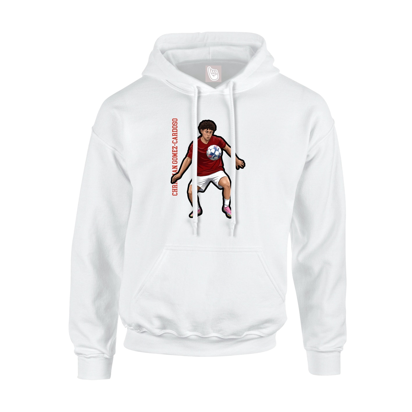 Hoodie — Name Vertical in White