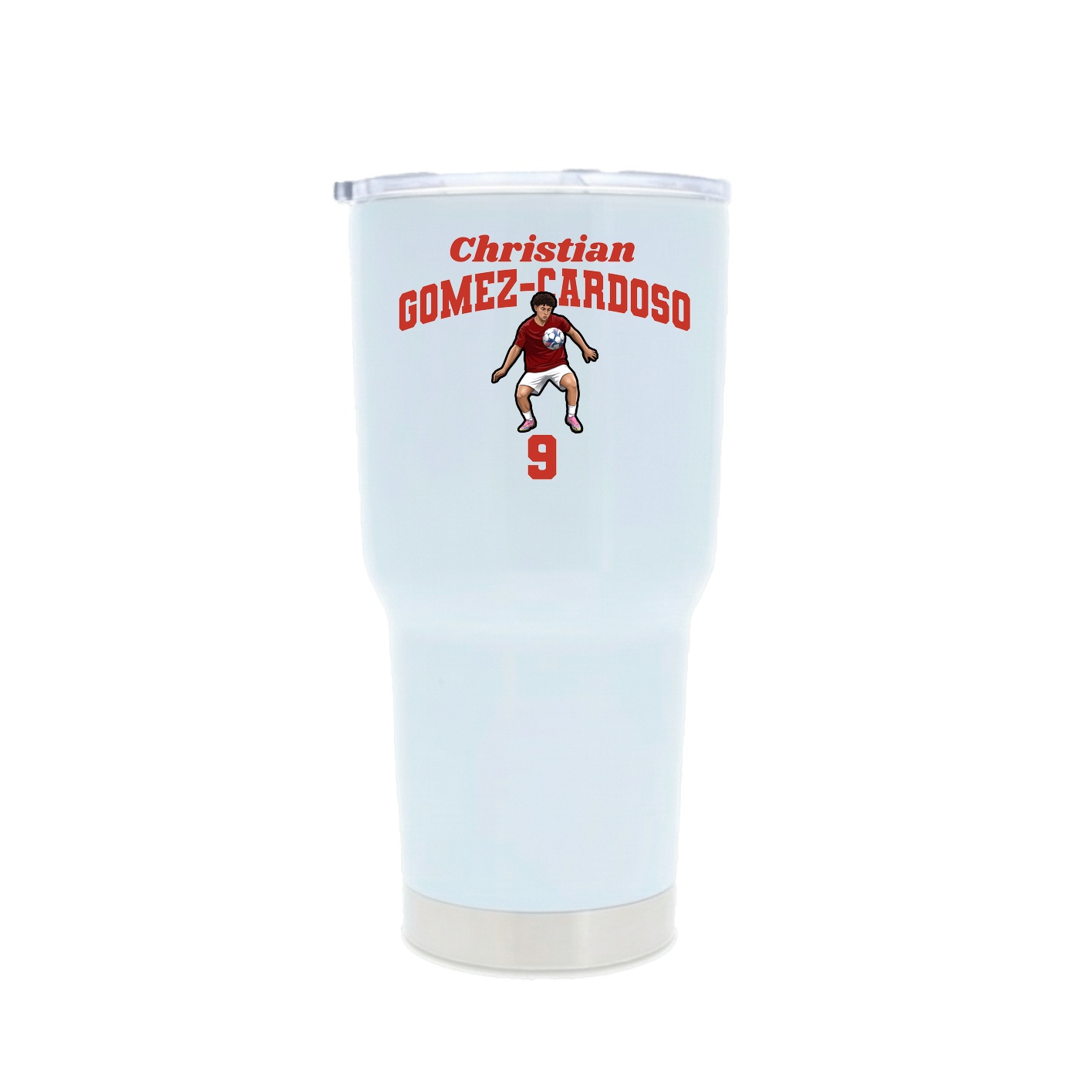 30oz Stainless Steel Tumbler — Signature Arch in White