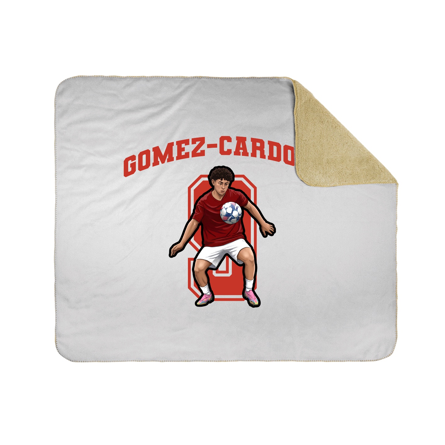 Throw Blanket — Number in White
