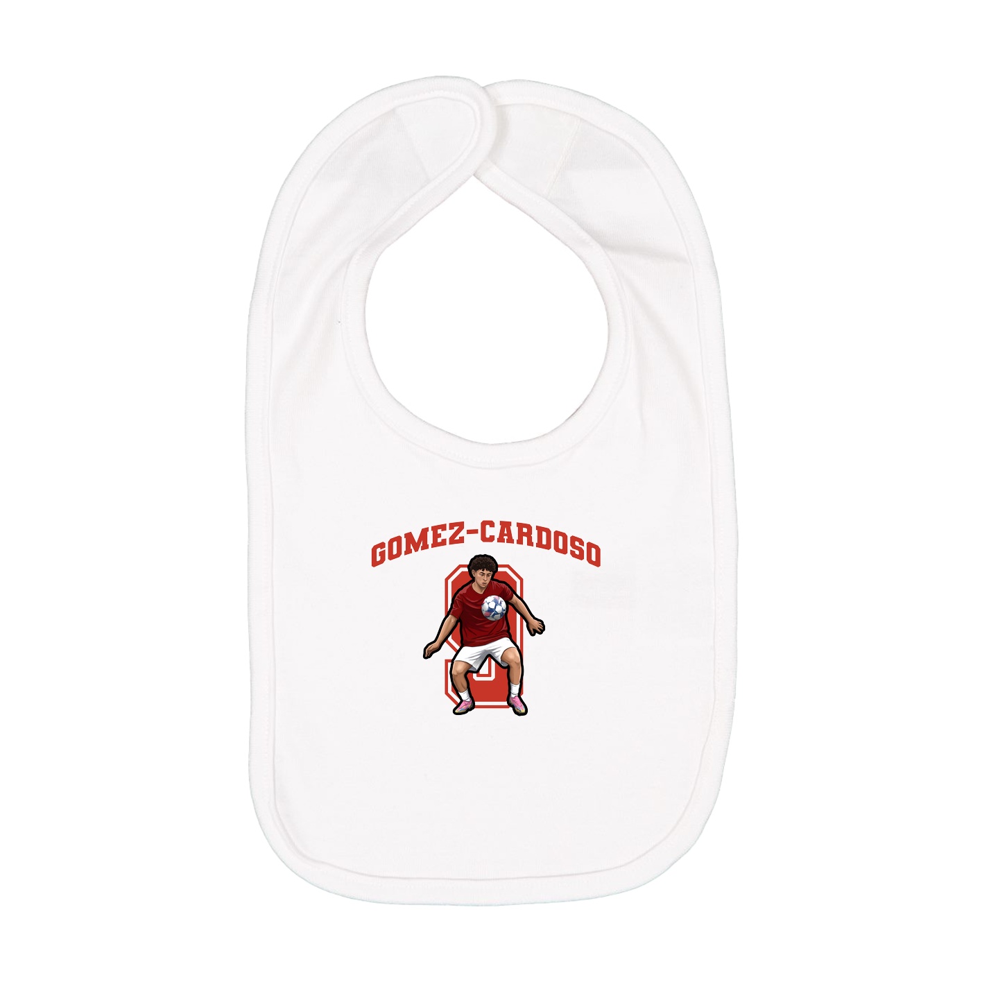 Infant Bib — Number in White